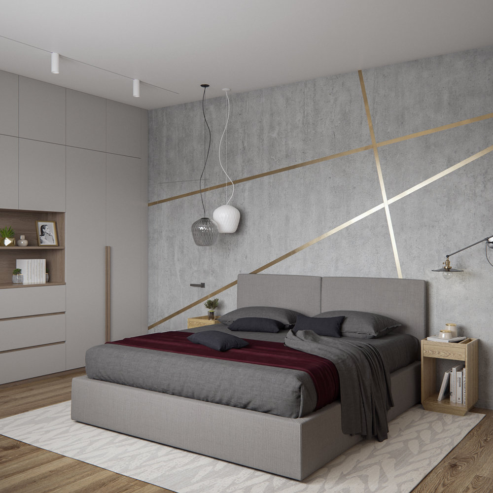 Фотография: Спальня в стиле Лофт, Квартира, Проект недели, Москва, Айя Лисова, Монолитный дом, 4 и больше, Более 90 метров, ЖК «Рассвет», Aiya Design – фото на INMYROOM Фотография: Спальня в стиле Лофт, Квартира, Проект недели, Москва, Айя Лисова, Монолитный дом, 4 и больше, Более 90 метров, ЖК «Рассвет», Aiya Design – фото на INMYROOM