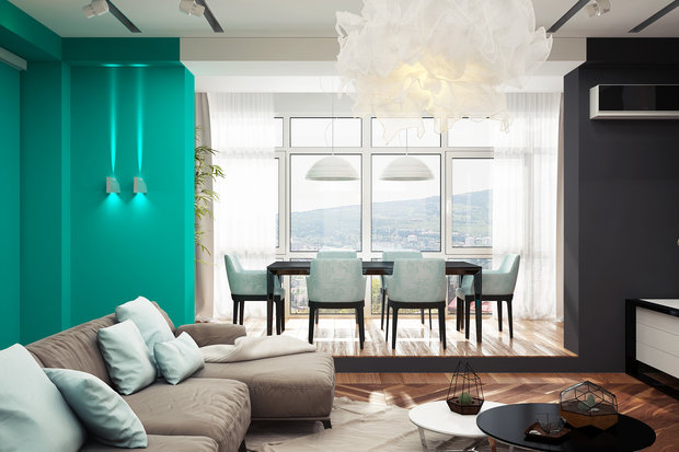 Фото из портфолио Оттенки малахита – фотографии дизайна интерьеров на INMYROOM