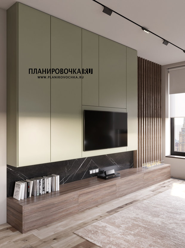 Фото из портфолио ЖК "Вандер Парк", Гостиная 13,8 м2 – фотографии дизайна интерьеров на INMYROOM