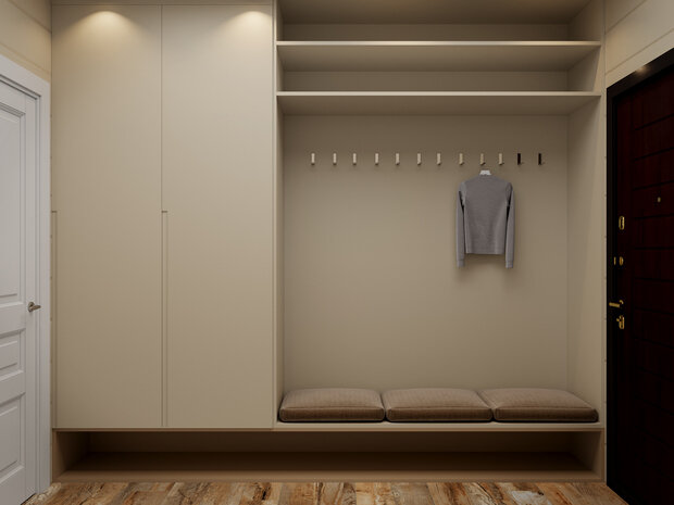 Фотография: Прихожая в стиле Современный, Минимализм, Дом, Проект недели, Эко, Дом и дача, 3 комнаты, Более 90 метров, Башкортостан, Юлия Сафина – фото на INMYROOM