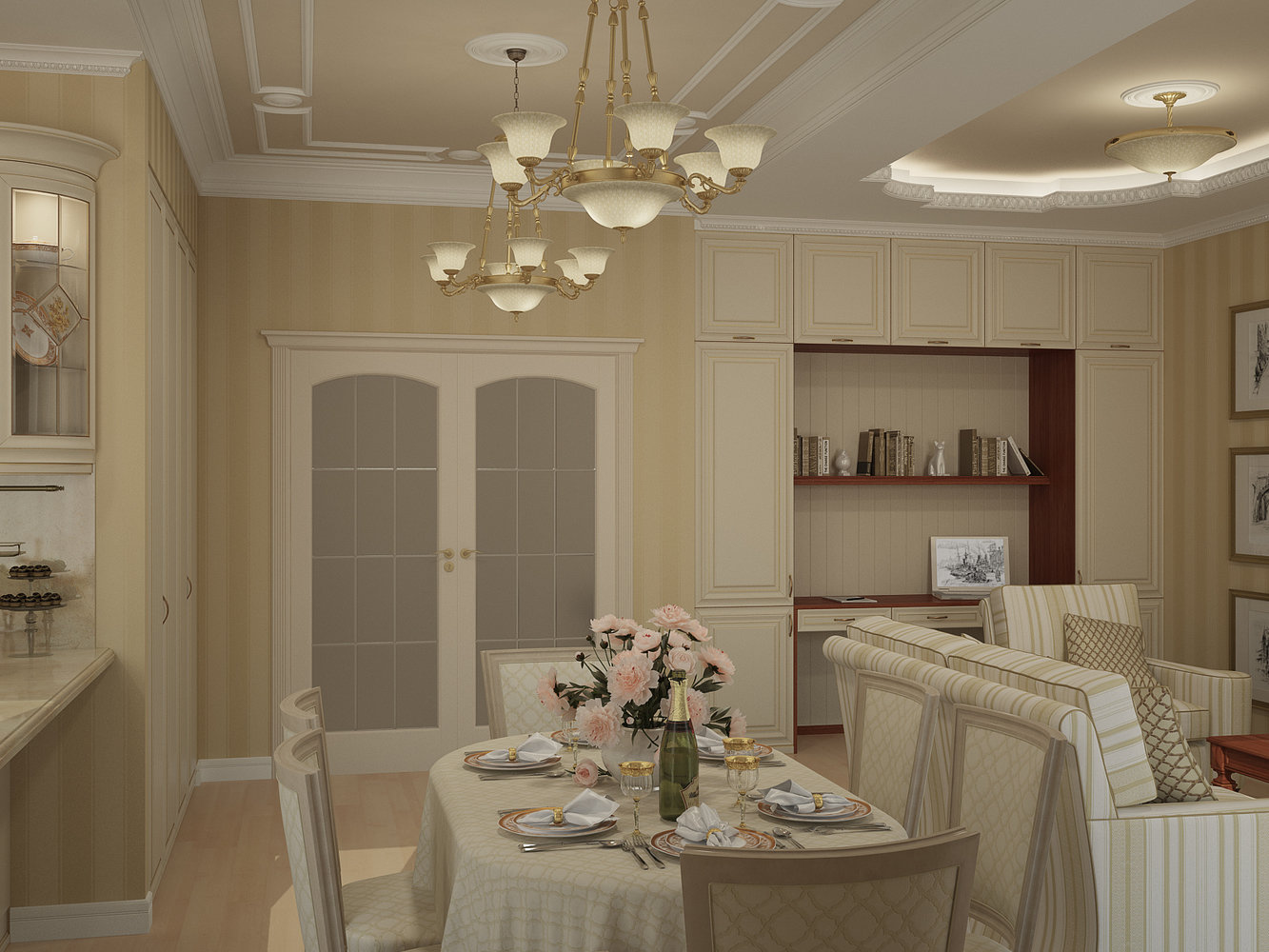 Фотография: Кухня и столовая в стиле Классический, Квартира, Дома и квартиры, Москва – фото на INMYROOM