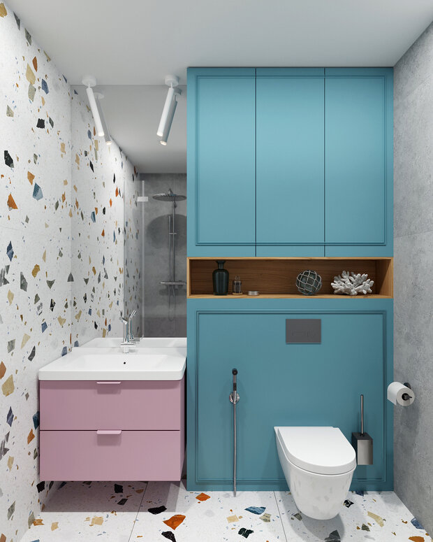 Фотография: Ванная в стиле Современный, Эклектика, Квартира, Проект недели, Самара, 3 комнаты, Более 90 метров, Айгуль Султанова – фото на INMYROOM