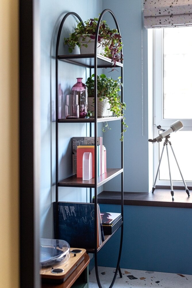 Фотография: Гостиная в стиле Современный, Эклектика, Малогабаритная квартира, Квартира, Проект недели, Москва, Оксана Олейник, Монолитный дом, до 40 метров – фото на INMYROOM