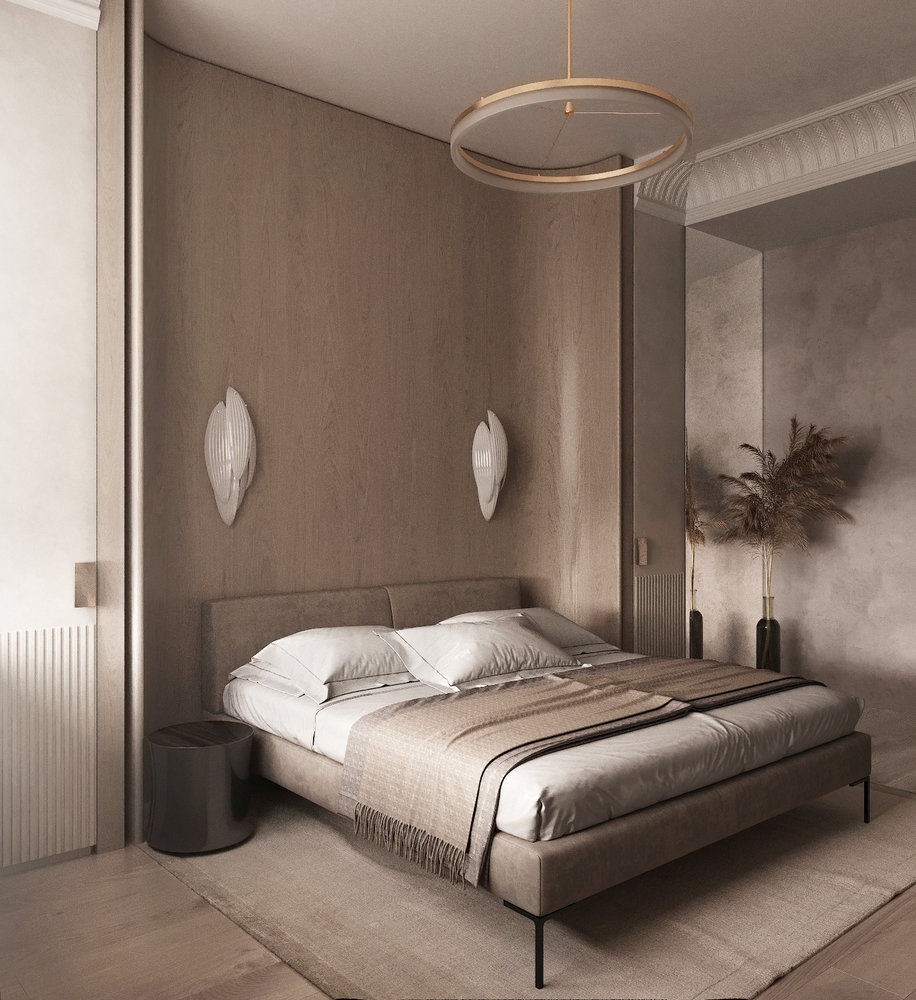 Фотография: Спальня в стиле Современный, Квартира, Проект недели, Бежевый, 60-90 метров, TaupeHome, ПРЕМИЯ INMYROOM – фото на INMYROOM Фотография: Спальня в стиле Современный, Квартира, Проект недели, Бежевый, 60-90 метров, TaupeHome, ПРЕМИЯ INMYROOM – фото на INMYROOM