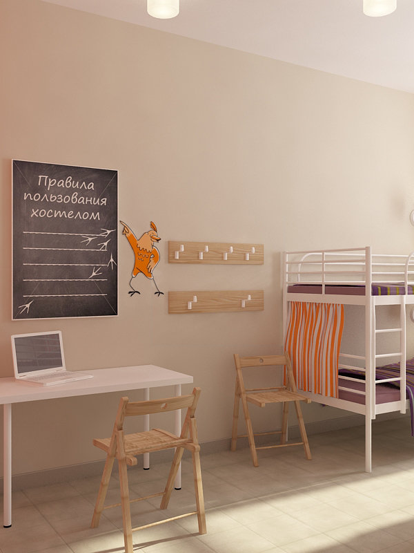 Фото из портфолио Дизайн-проект хостела "Сова и Жаворонок" – фотографии дизайна интерьеров на INMYROOM
