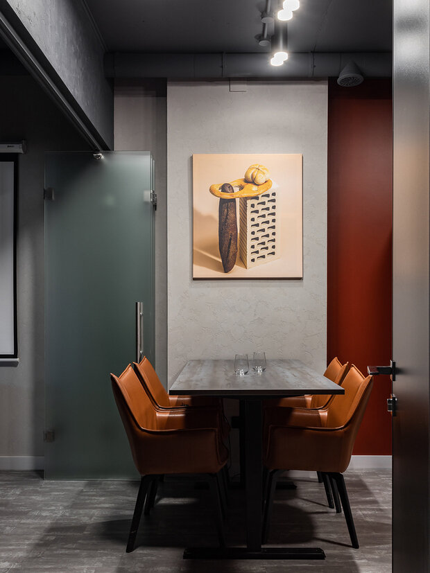 Интерьер кухни и столовой в современном стиле с элементами минимализма