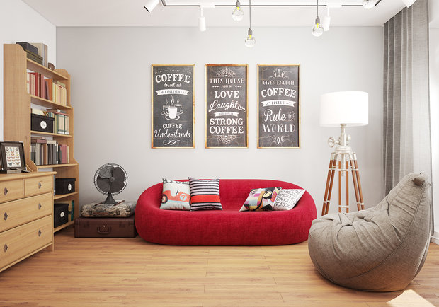 Фотография: Гостиная в стиле Лофт – фото на INMYROOM