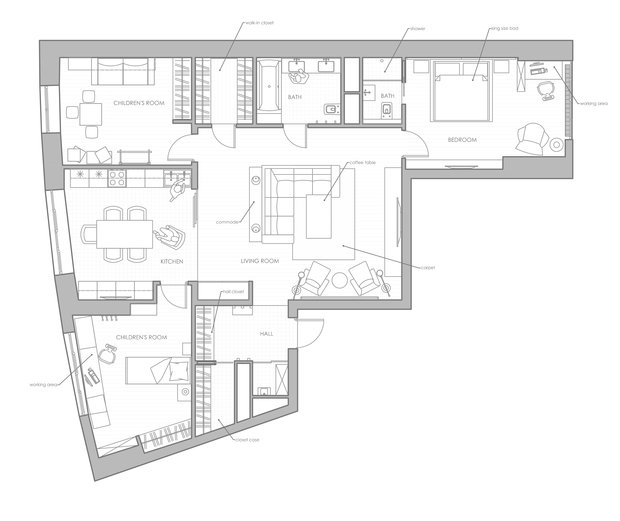 Фото из портфолио Просторная квартира в стиле Loft. Жилой комплекс "Айвазовский" г.Москва. 25 – фотографии дизайна интерьеров на INMYROOM