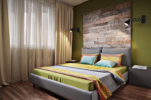 Фотография: Спальня в стиле Минимализм, Лофт, Современный, Квартира, Проект недели, Московская область, П-44, Панельный дом, Переделкино Ближнее, Cultura-дизайн, 3 комнаты, 60-90 метров – фото на INMYROOM