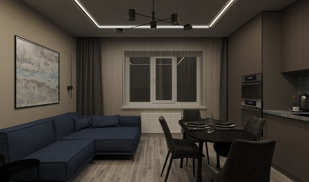 Фото из портфолио Кухня гостиная – фотографии дизайна интерьеров на INMYROOM