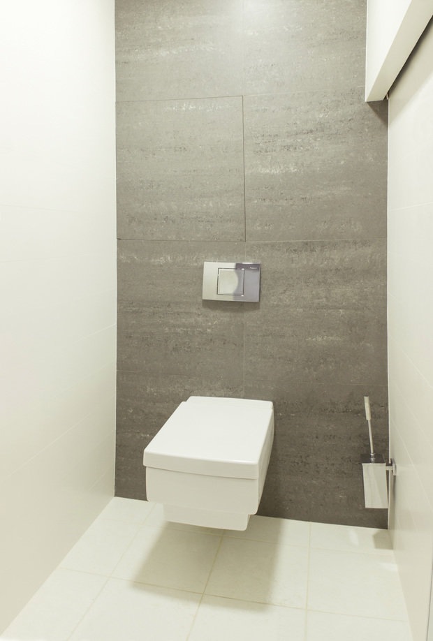 Фотография: Ванная в стиле Лофт, Квартира, Цвет в интерьере, Дома и квартиры, Белый, Минимализм, Проект недели – фото на INMYROOM