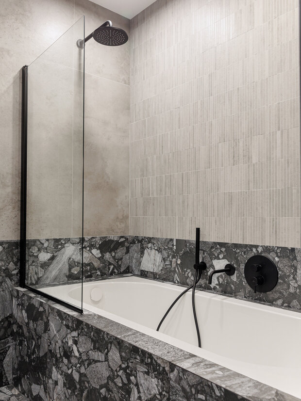 Фотография: Ванная в стиле Лофт, Современный, Минимализм, Квартира, Студия, Проект дня, Москва, Евгения Потапова, Антон Белов, 40-60 метров, ЖК «Loftec» – фото на INMYROOM