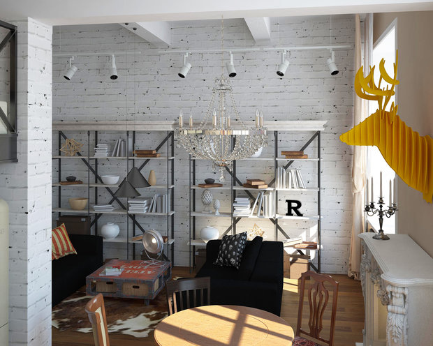 Фото из портфолио Лофт с элементами богемного шика – фотографии дизайна интерьеров на INMYROOM