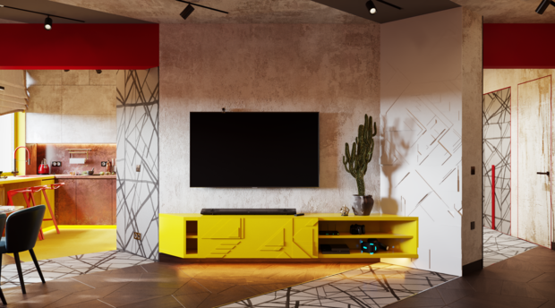 Фотография: Гостиная в стиле Современный, Эклектика, Квартира, Проект недели, Москва, 3 комнаты, 60-90 метров, Алена Горская – фото на INMYROOM