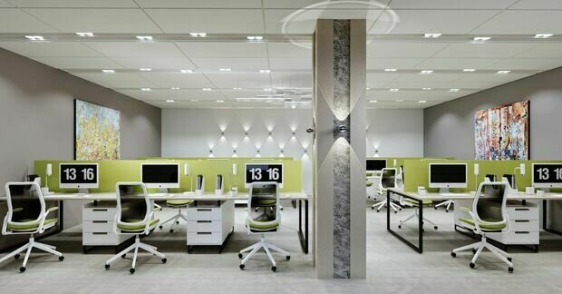 Фото из портфолио Офис Фарм: переговорные-трансформеры, зеленые туи, кабинки для личных звонков – фотографии дизайна интерьеров на INMYROOM