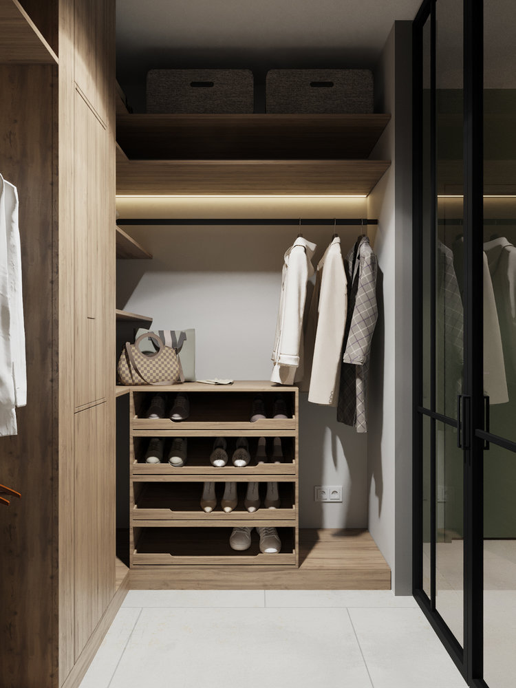 Фотография: Гардеробная в стиле Современный, Квартира, Проект дня, Минск, 3 комнаты, Ирина Горячко – фото на INMYROOM