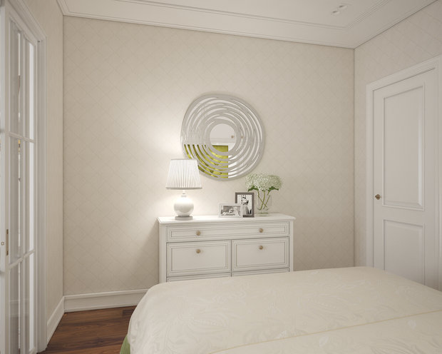Фотография: Спальня в стиле Прованс и Кантри, Лофт, Современный, Квартира, Проект недели, Москва, Студия 3.14, Тимур Абдрахманов, Ирина Леготкина, новостройка, Монолитный дом, 3 комнаты, 60-90 метров – фото на INMYROOM