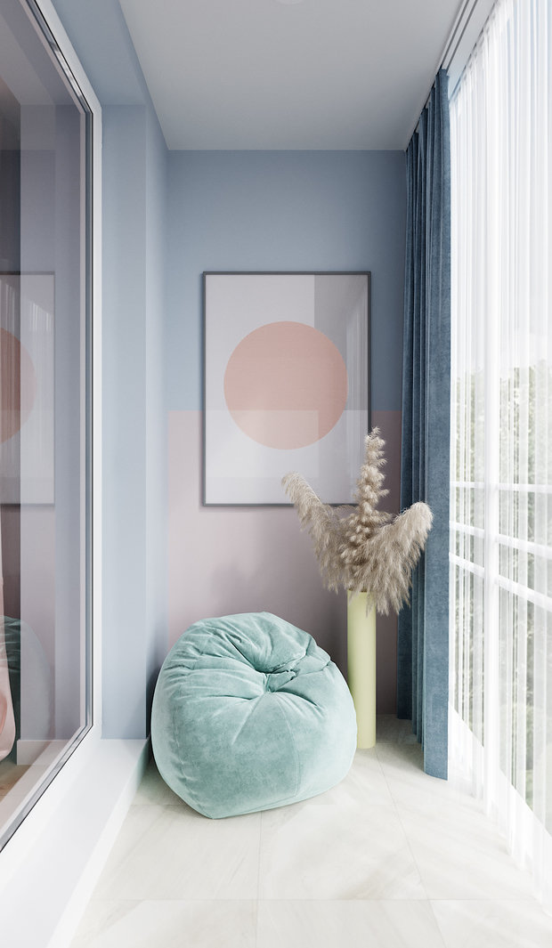 Фотография: Балкон в стиле Современный, Квартира, Проект недели, Санкт-Петербург, Елена Иванова, 3 комнаты, Более 90 метров – фото на INMYROOM