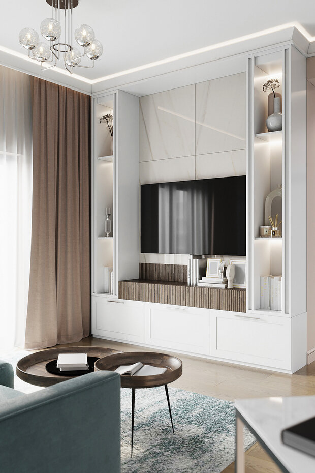 Фотография: Гостиная в стиле Классический, Современный, Дом, Проект недели, Дом и дача, 4 и больше, Более 90 метров, Нижегородская область, Ольга Матренина – фото на INMYROOM