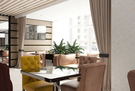 Дизайн интерьера ресторана в Apart Hotel Victoria
