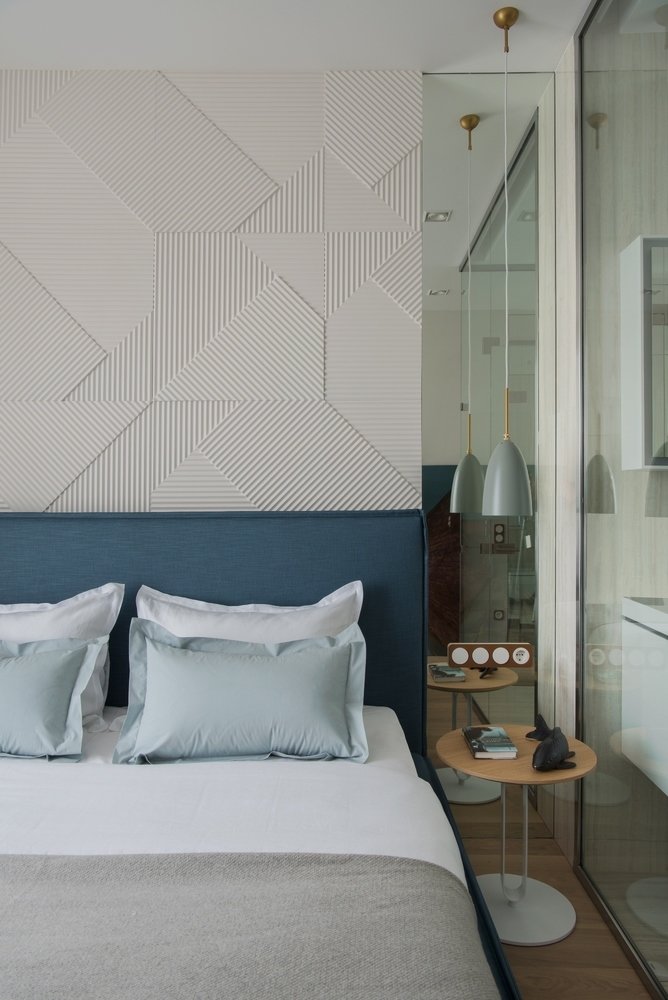 Фотография: Спальня в стиле Современный, Квартира, Минимализм, Проект недели, Москва, 4 и больше, Более 90 метров, Максим и Евгения Константиновы – фото на INMYROOM Фотография: Спальня в стиле Современный, Квартира, Минимализм, Проект недели, Москва, 4 и больше, Более 90 метров, Максим и Евгения Константиновы – фото на INMYROOM