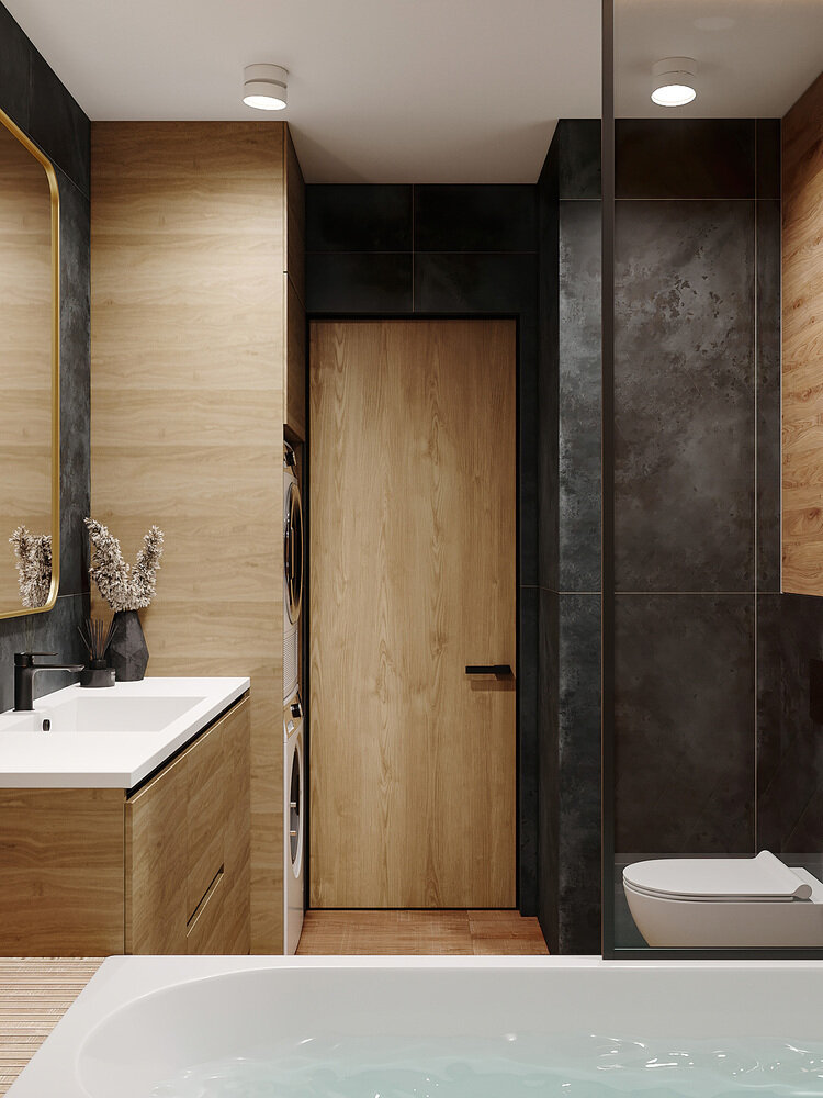 Фотография: Ванная в стиле Современный, Прихожая, Квартира, Проект дня, Санкт-Петербург, Юлия Чернова, 4 и больше, 60-90 метров – фото на INMYROOM Фотография: Ванная в стиле Современный, Прихожая, Квартира, Проект дня, Санкт-Петербург, Юлия Чернова, 4 и больше, 60-90 метров – фото на INMYROOM