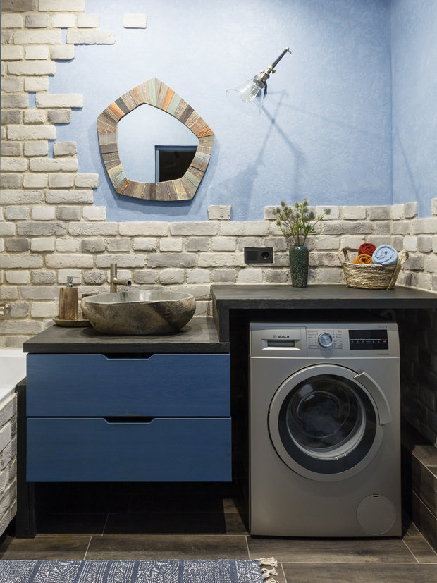 Фотография: Ванная в стиле Современный, Эко, Эклектика, Квартира, Проект недели, Москва, 1 комната, 40-60 метров, Светлана Куксова – фото на INMYROOM