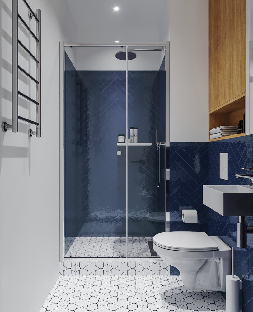 Фотография: Ванная в стиле Современный, Квартира, Проект недели, Пенза, 2 комнаты, 40-60 метров, 60-90 метров, Елена Рыдикова – фото на INMYROOM Фотография: Ванная в стиле Современный, Квартира, Проект недели, Пенза, 2 комнаты, 40-60 метров, 60-90 метров, Елена Рыдикова – фото на INMYROOM