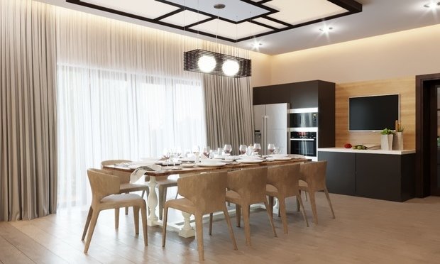 Фото из портфолио Гостиная и столовая в японском стиле – фотографии дизайна интерьеров на INMYROOM