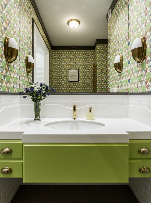 Фотография: Ванная в стиле Современный, Квартира, Проект дня, Москва, 4 и больше, Более 90 метров, Монолитно-кирпичный, Маша Файнберг – фото на INMYROOM