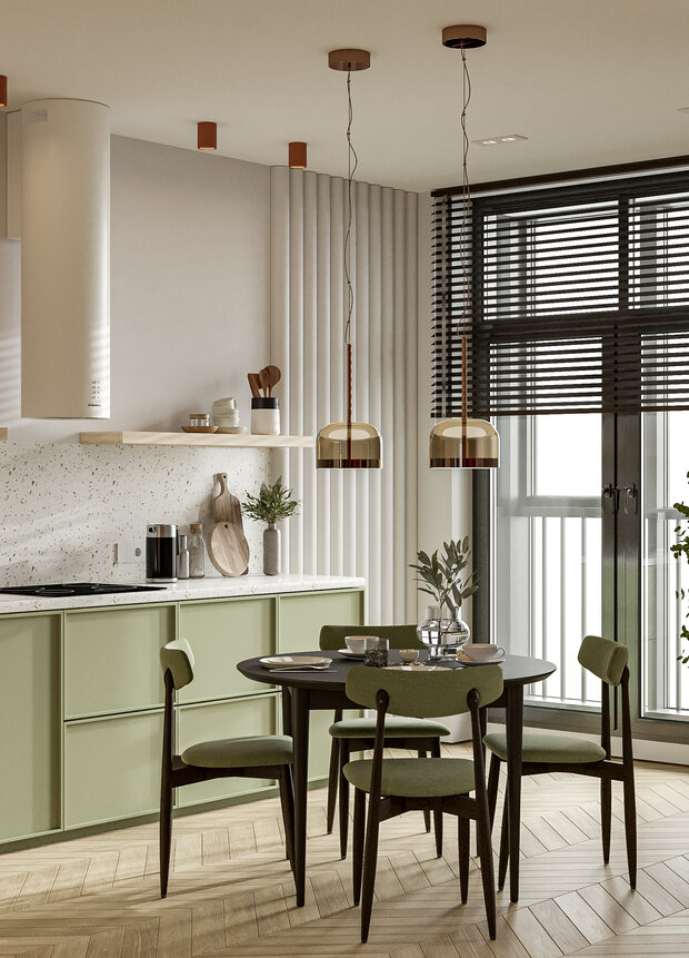 Фотография: Кухня и столовая в стиле Современный, Квартира, Проект недели, Санкт-Петербург, 2 комнаты, 60-90 метров, Студия дизайна Максимаджи – фото на INMYROOM