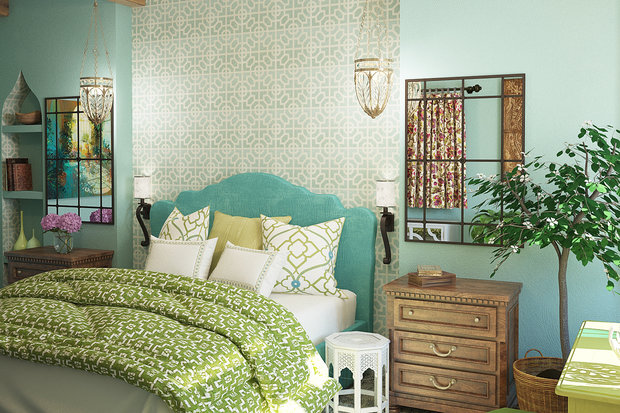 Фото из портфолио Эклектика в бирюзовых тонах – фотографии дизайна интерьеров на INMYROOM
