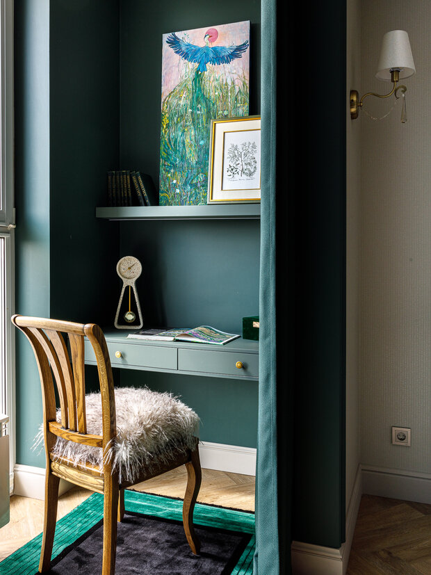 Фотография: Кабинет в стиле Современный, Эклектика, Квартира, Проект дня, 2 комнаты, 60-90 метров, Уфа, Лилия Усманова – фото на INMYROOM