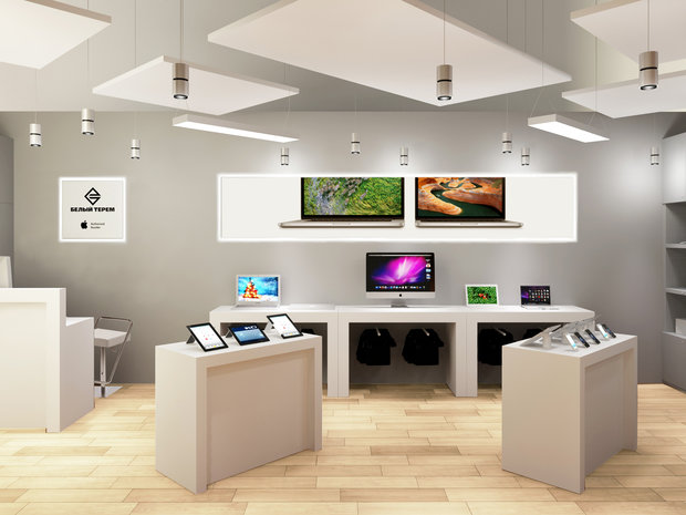 Фото из портфолио магазин Apple в Минске – фотографии дизайна интерьеров на INMYROOM