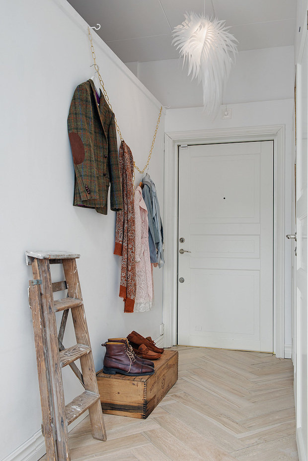 Фотография: Прихожая в стиле Скандинавский, Малогабаритная квартира, Квартира, Дома и квартиры – фото на INMYROOM