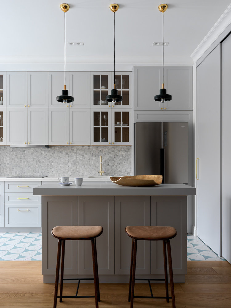 Фотография: Кухня и столовая в стиле Современный, Квартира, Проект недели, Москва, 4 и больше, Более 90 метров, Ксения Мезенцева – фото на INMYROOM