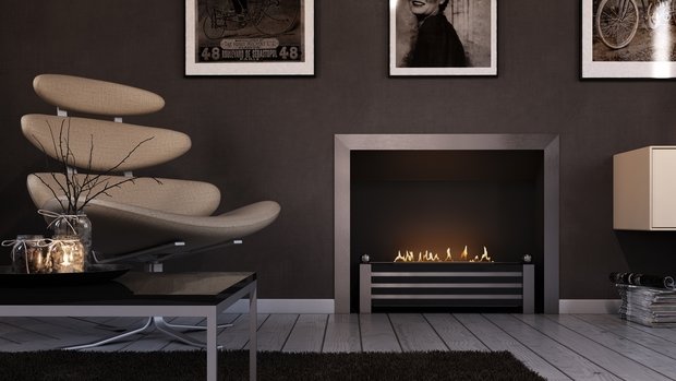 Фото из портфолио Гостиная. В центре гостиной установлен автоматический биокамин Decoflame – фотографии дизайна интерьеров на INMYROOM