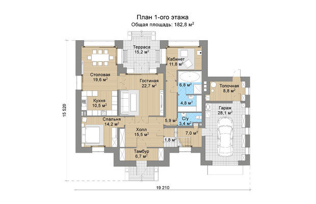 Фото из портфолио Престон_291 кв.м.  – фотографии дизайна интерьеров на INMYROOM