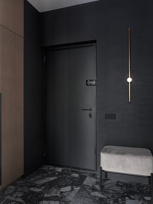 Фотография: Прихожая в стиле Лофт, Современный, Минимализм, Квартира, Студия, Проект дня, Москва, Евгения Потапова, Антон Белов, 40-60 метров, ЖК «Loftec» – фото на INMYROOM