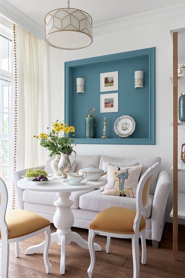 Фотография: Кухня и столовая в стиле Прованс и Кантри, Современный, Квартира, Проект недели, Калининград, 1 комната, 40-60 метров, Алена Николаева, Винтажный – фото на INMYROOM