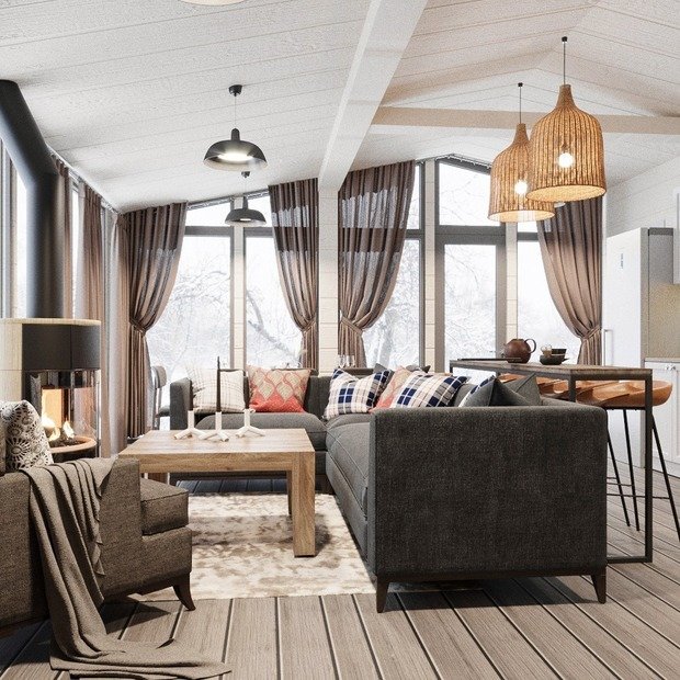 Фото из портфолио Загородный дом 80 кв.м – фотографии дизайна интерьеров на INMYROOM