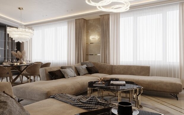 Фото из портфолио Дизайн интерьера квартиры для молодой девушки в стиле ар-деко – фотографии дизайна интерьеров на INMYROOM