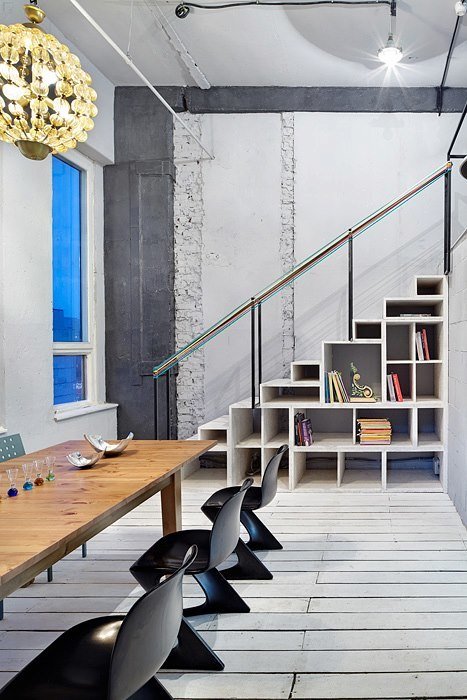 Фотография: Кухня и столовая в стиле Лофт, Декор интерьера, Освещение, Дизайн интерьера, Цвет в интерьере, Ольга Евдокимова – фото на INMYROOM