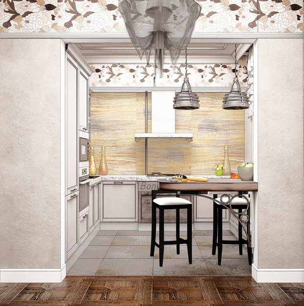 Фото из портфолио "Капуччино" - квартира в Москве. – фотографии дизайна интерьеров на INMYROOM