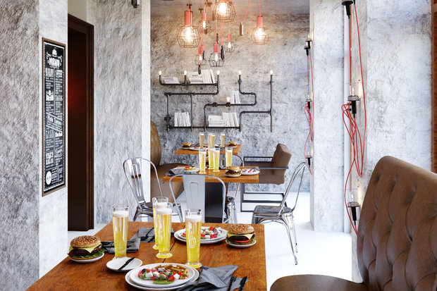 Фото из портфолио ДИЗАЙН БУРГЕР-БАРА "УГОЛ" В СЕВАСТОПОЛЕ – фотографии дизайна интерьеров на INMYROOM