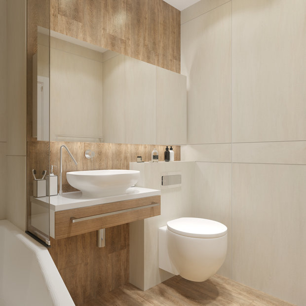 Фотография: Ванная в стиле Современный, Эко, Квартира, Студия, Проект недели, Санкт-Петербург, до 40 метров, Анна Швец – фото на INMYROOM