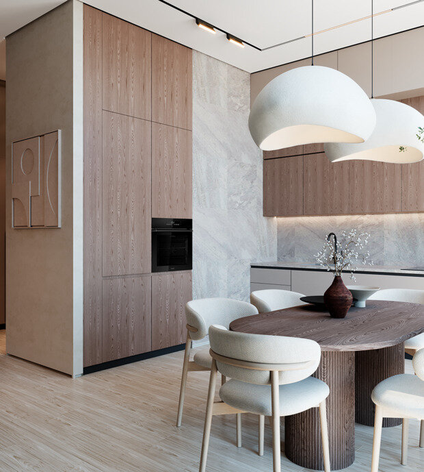 Фотография: Кухня и столовая в стиле Современный, Минимализм, Квартира, Проект недели, 3 комнаты, 60-90 метров, Вера Шеверденок – фото на INMYROOM