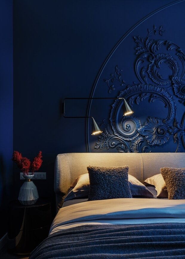 Фотография: Спальня в стиле Классический, Современный, Эклектика, Малогабаритная квартира, Квартира, Проект недели, Москва, Сталинка, Кирпичный дом, 2 комнаты, 40-60 метров, ELF Interior, Елена Гладкова, Марианна Островская – фото на INMYROOM