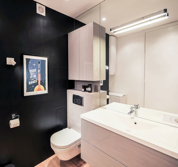 Фотография: Ванная в стиле Лофт, Современный, Квартира, Дома и квартиры, IKEA, Минимализм, Проект дня – фото на INMYROOM