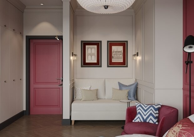 Фотография: Гостиная в стиле Классический, Современный, Эклектика, Квартира, Студия, Проект дня, Москва, до 40 метров, Ира Носова – фото на INMYROOM